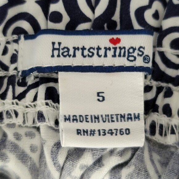 Hartstrings Girls Blue & White Sun Dress with Bows Size 5 - Picture 3 of 7